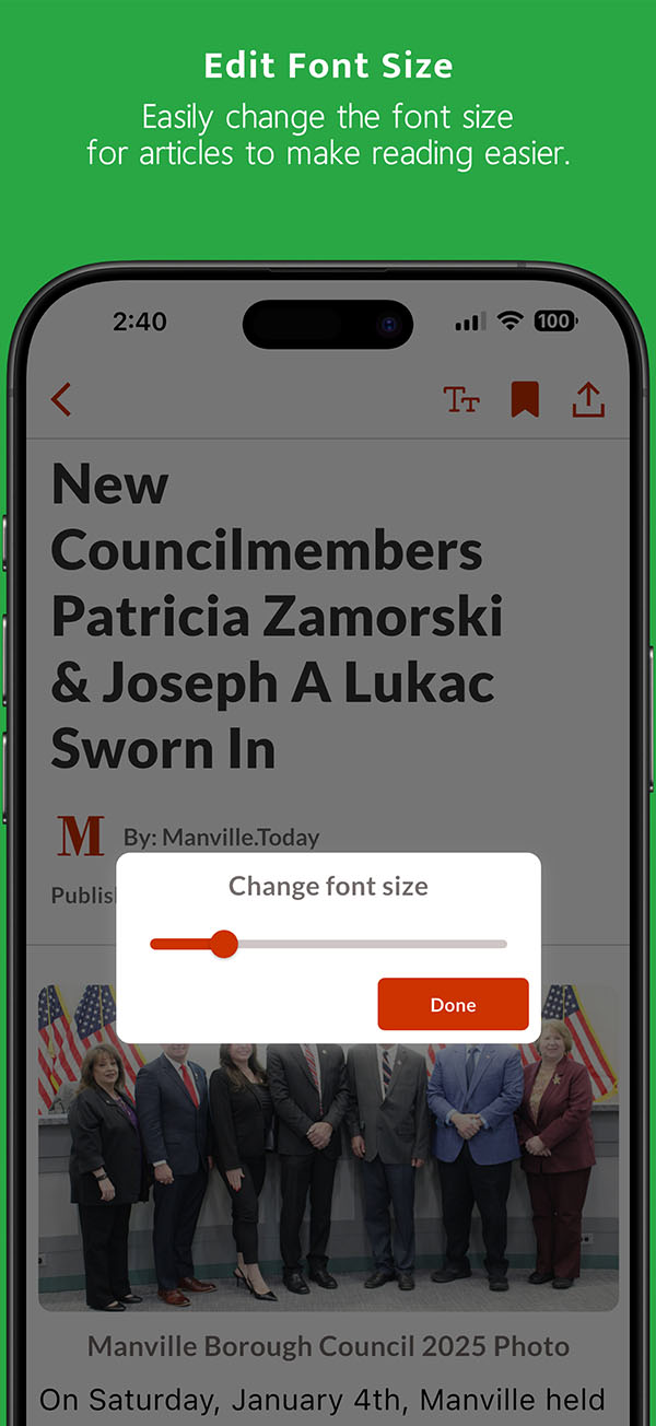 Change the font size of articles to make reading easier