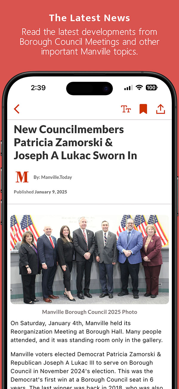 The Latest News About Manville NJ's Mayor & Council